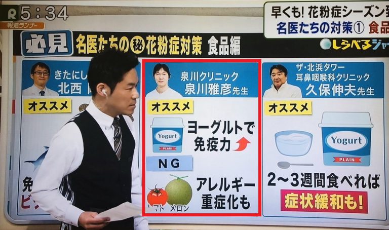 当院長が2020年2月20日（木）放送の報道ランナー『早くも！花粉シーズン到来・名医たちの対策』にてコメントしております。